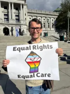 Tom advocating for women's rights