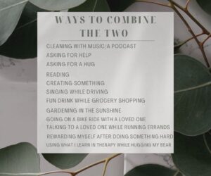 Combining self care and self comfort