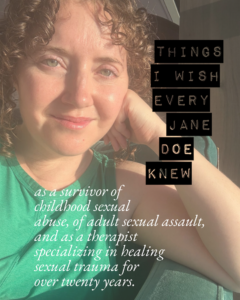 What I wish every Jane Doe Knew
